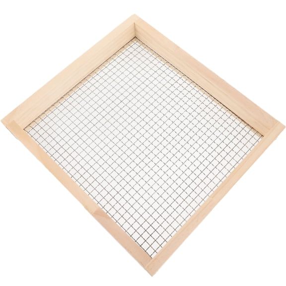 HEMOTON 1Pack Wood Soil Sifter for Gardeners and Homeowners 12.6x11.4x2in