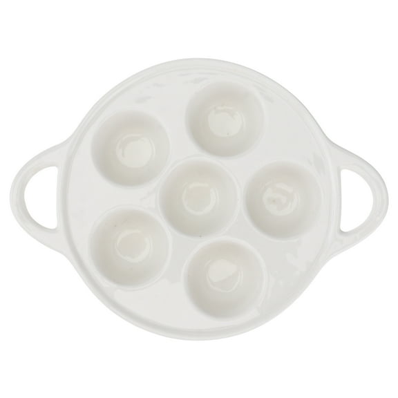 HEMOTON 1Pc Escargot Plate Ceramic Snail Plate Conch Baking Tray Kitchen Gadget