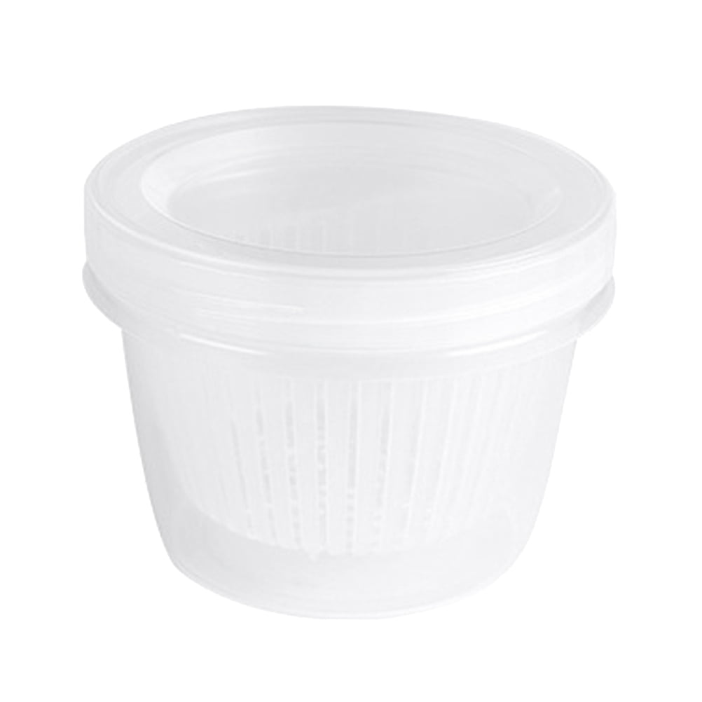 HEMOTON 1Pc Refrigerator Portable Storage Box Draining Circular