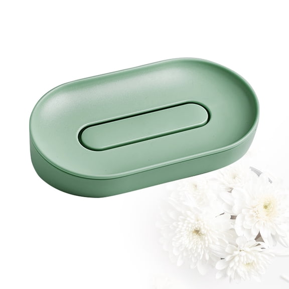 SOPOTUTU Bathroom Soap Storage Case in Green with Hanging Design and Fast Water Filtration