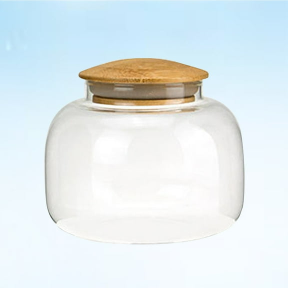 EXHUMKY Lid Snack Organizer Heat and Cold Resistant Glass Container