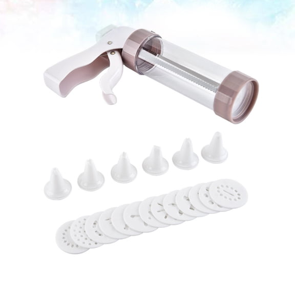 SOPOTUTU White Biscuit Maker Manual Press for Cake Decorating, Baking Tools, Pastry Piping, Dough Shaping, and Easy Baking