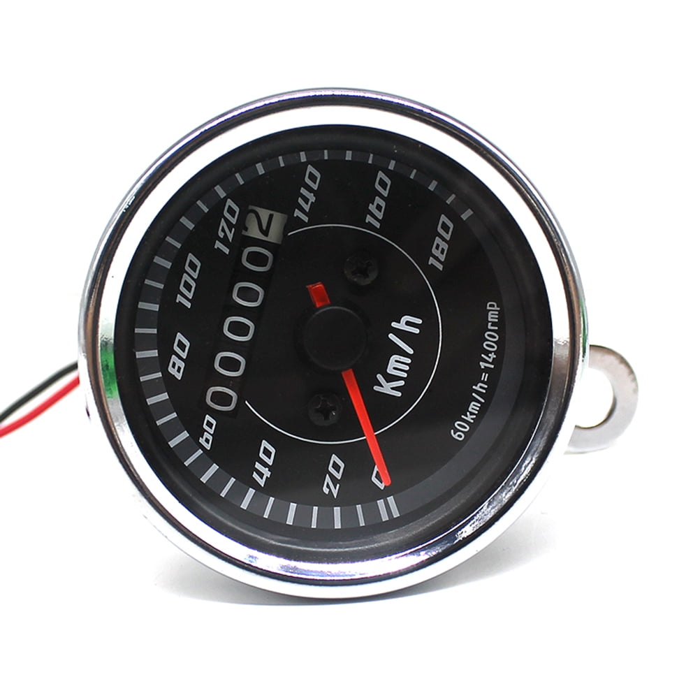 HEMOTON 1Set Silver Metal Motorcycle Speedometer for Distance Measurement