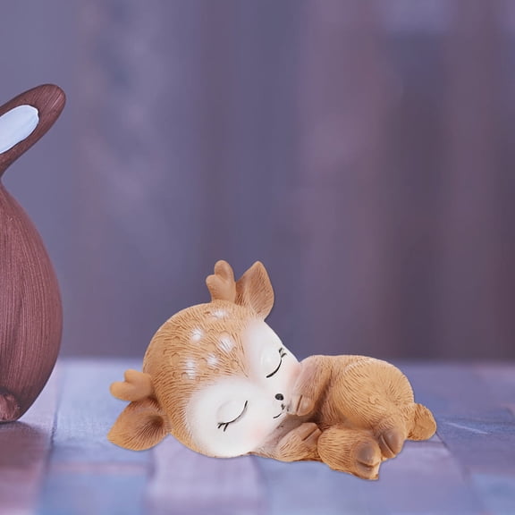 DEEPCRAFF Deer Figurines Toy Resin 1Pack 2.8x1.8x1.8in