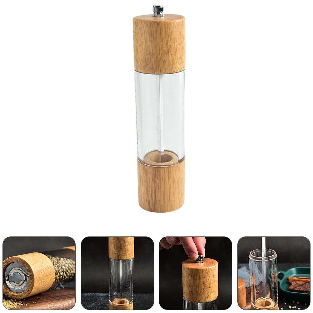 Peppers Container Rack HEMOTON 1pc Pepper Mills Storage Container Transparent Pepper Seasoning ...