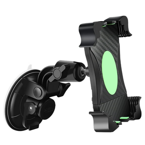 EXHUMKY Front Windshield Car Phone Mount Holder in Black - Space-Saving Design, Secure Grip for Smartphones, Easy to Install