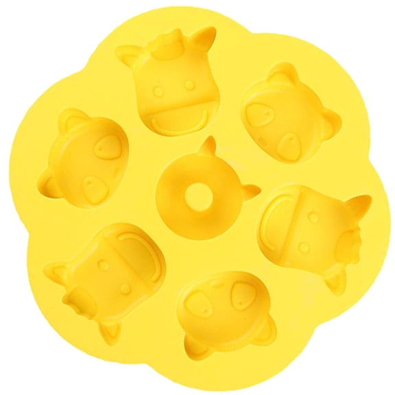 HEMOTON 1pc Silicone Cake Steamed Cake Mould Cartoon Cake Baking Tool (Yellow)