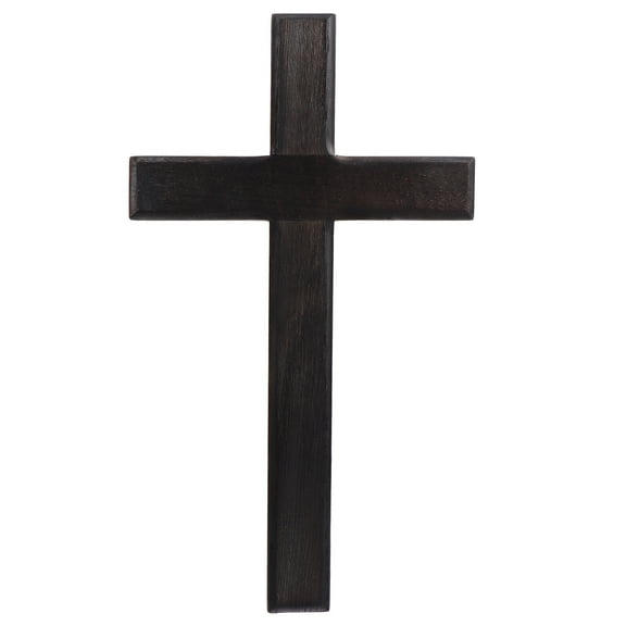 UPGRATOR Black Wooden Cross Room Decoration 1Pcs 11X6.3X0.8In
