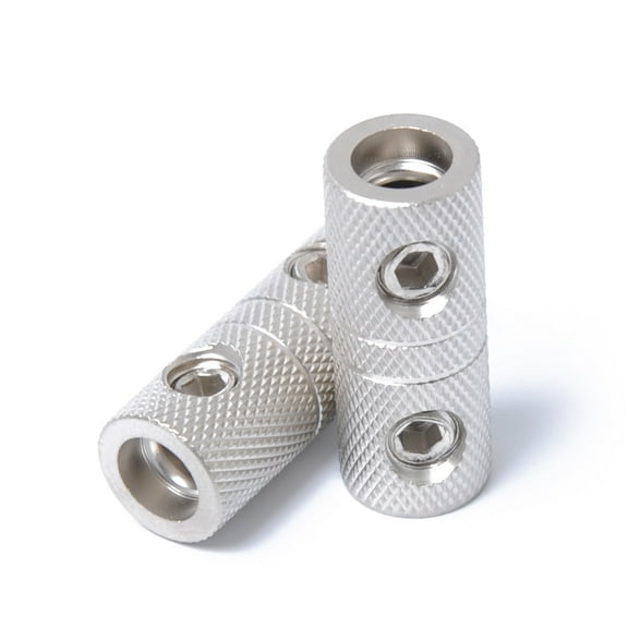 HEMOTON 2 PCS Brass Audio Terminals Electrical Wire Connectors Silver