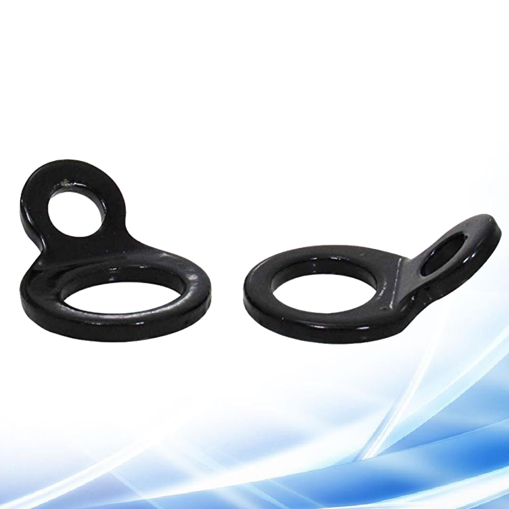 HEMOTON 2 PCS Motorcycle Tow Hook Hooks Towing D Ring Bar Trailer Hitch for Black