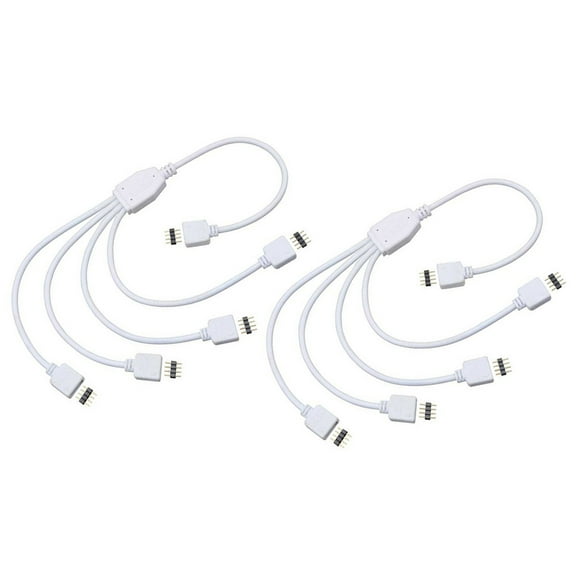 HEMOTON 2 PCS/Set Light Strip Connector RGB LED Chips LED Strip Splitter