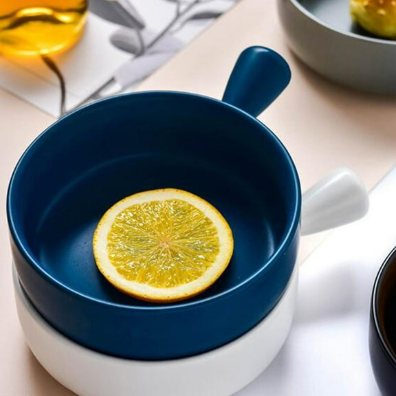 HEMOTON  2 Pcs Baking Ceramic Tray Trays Fruit Porcelain Pans for Oven Dish Blue