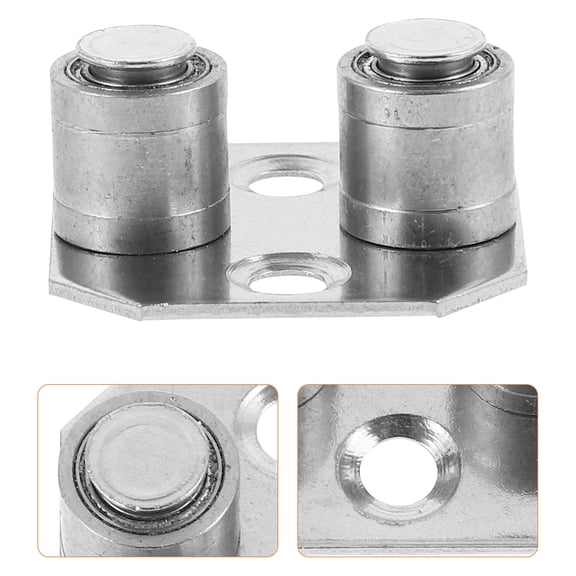 HEMOTON 2 Pcs Barn Door Sliding Door Positioner Travel 2.90X2.90X1.50CM Silver