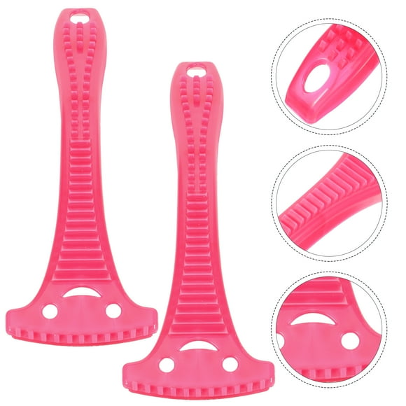 HEMOTON 2 Pcs Care Foot Exfoliating Pedicure Knife Salon Tool 13.50X4.50X3.00CM Rosy