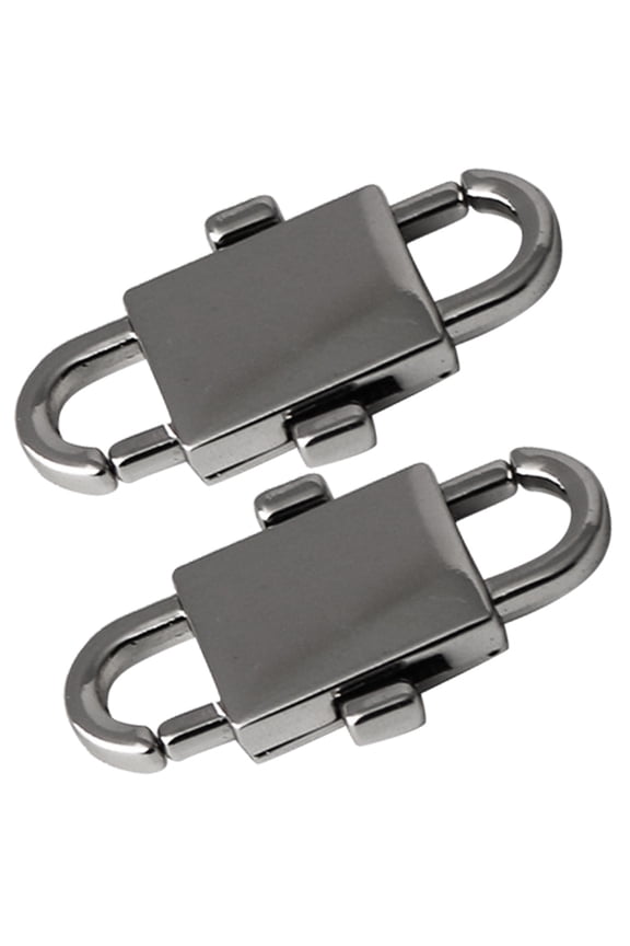 2 Pcs Chain Adjustment Buckle Adjustable Key Short Shopping Silver