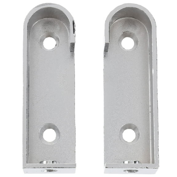 SOPOTUTU 2Pcs Clothes Rod Bracket Plated Silver Cast Metal Rod Accessories with Easy Mounting