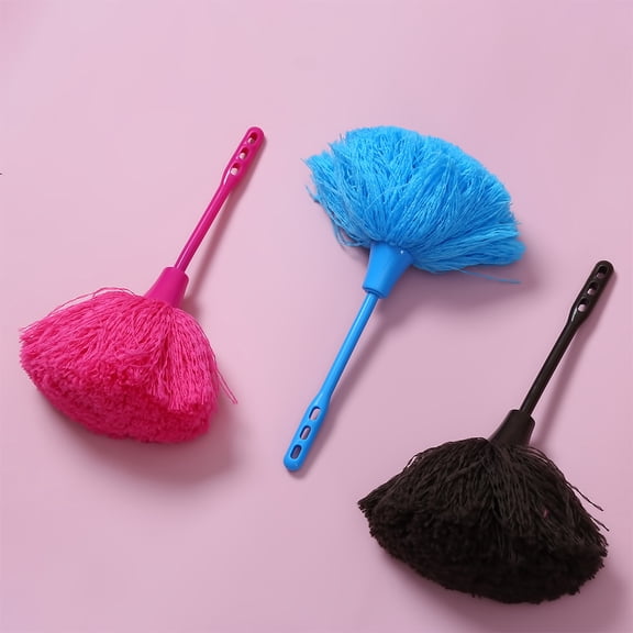 HEMOTON Blue Fiber Duster with Non Slip Handle for Home Cleaning Perfect for Furniture and Hard to Reach Areas