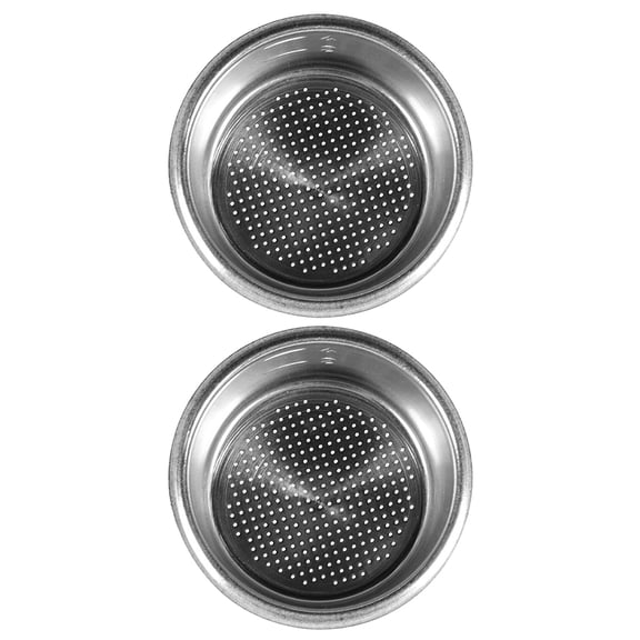 HEMOTON  2 Pcs Espresso Strainer For Coffee Maker Multi-holes Filter Silver