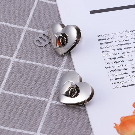HEMOTON  2 Pcs Fasteners for Bags Heart Lock DIY Accessory