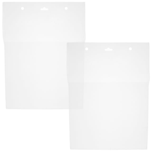 HEMOTON  2 Pcs Hanging File Organizer Wall Mount Holder Horizontal Office Transparent