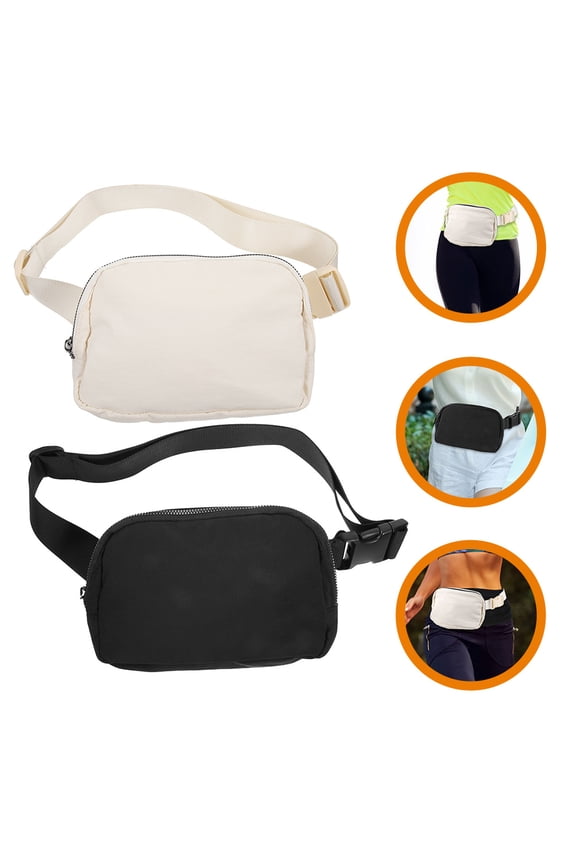 2 Pcs Hip Bag Accessories Mini Fanny Pack Miss Travel 3X14X20.5CM