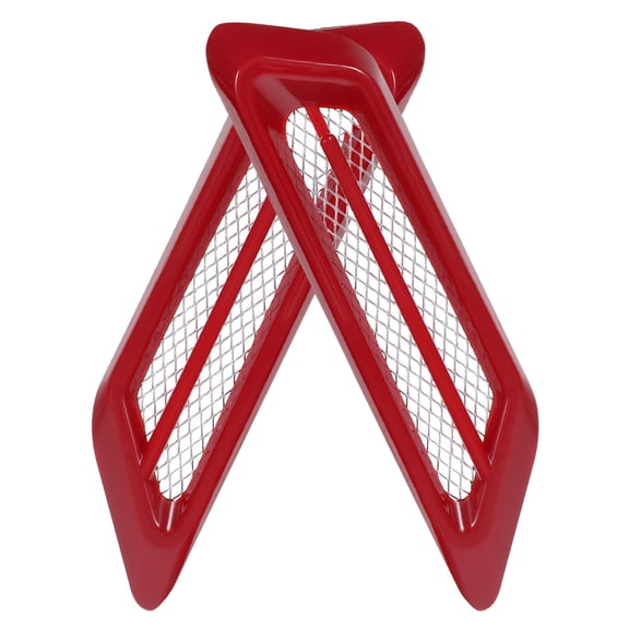HEMOTON 2 Pcs Hood Vents Sticker for Cars Trim Exterior Bonnet Panel Stickers Decor Red