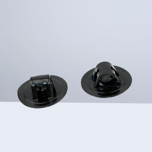 HEMOTON  2 Pcs Inflatable Boat Kayaking Bracket Buckle Pvc Rib Black Accessories
