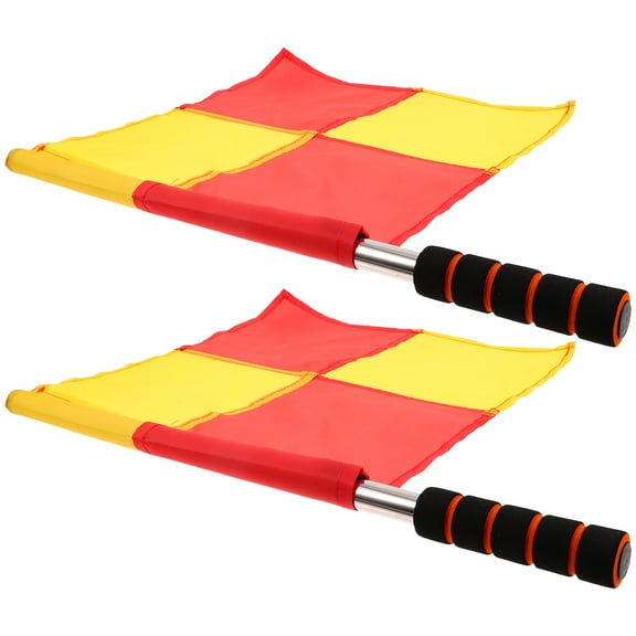 COOPHYA Soccer Flags Polyester Traffic Warning 2Pcs 17.68X15.33X0.79in