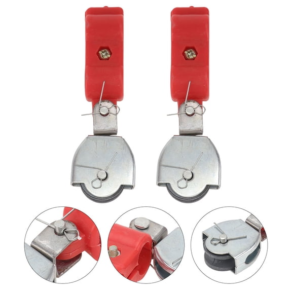 HEMOTON  2 Pcs Lift Load Bearing Pulley Cable Wire Rope Fitness
