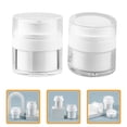 thumbnail image 1 of HEMOTON  2 Pcs Makeup Dispenser Bottle Small Cream Night Container Travel White, 1 of 8