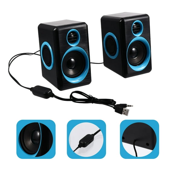 Phenofice PU Computer Speakers 2 Pack for Laptop, Desktop, Back to School, Home, Office Audio