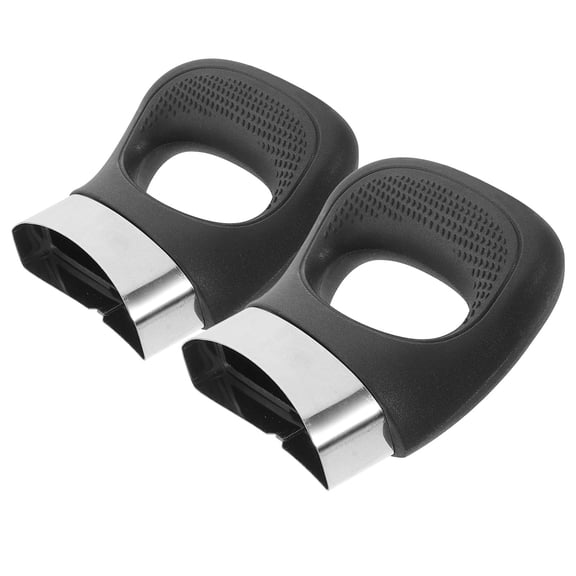 EXHUMKY Set of 2 Black Bakelite Pot Side Handles for Stockpots and Steamers, and Practical Replacement Handles