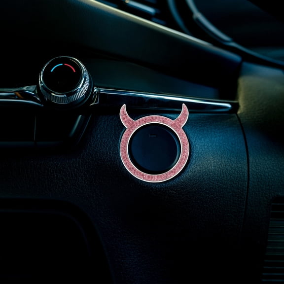 DEEPCRAFF Ignition Cover For Push Start Zinc Alloy Car Accessory 2Pcs