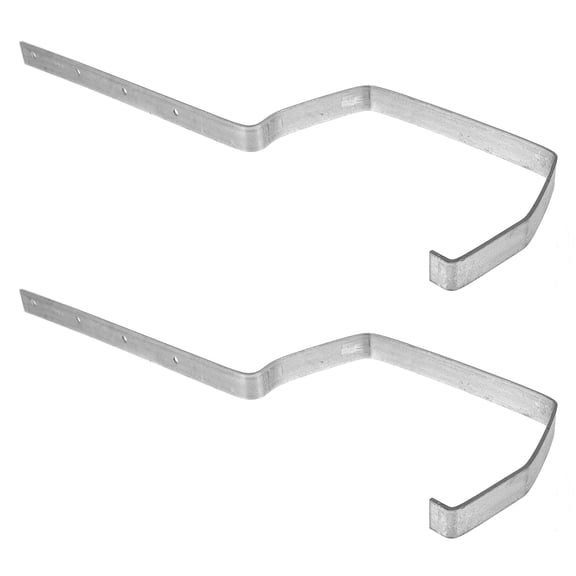 UPGRATOR 2Pcs Plated Silver Iron Rain Gutter Rack Sturdy Roof Bracket Rust Resistant for Home Drainage