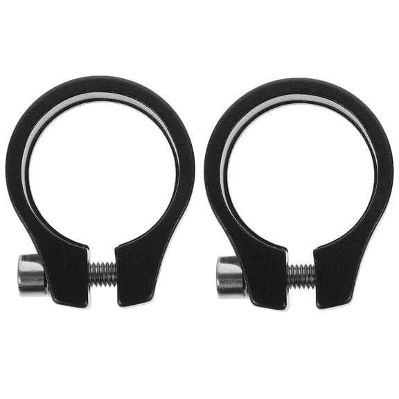 HEMOTON 2 Pcs Seat Tube Seatpost Clamp Bike Fittings 1.3X4.2X5.1CM Black