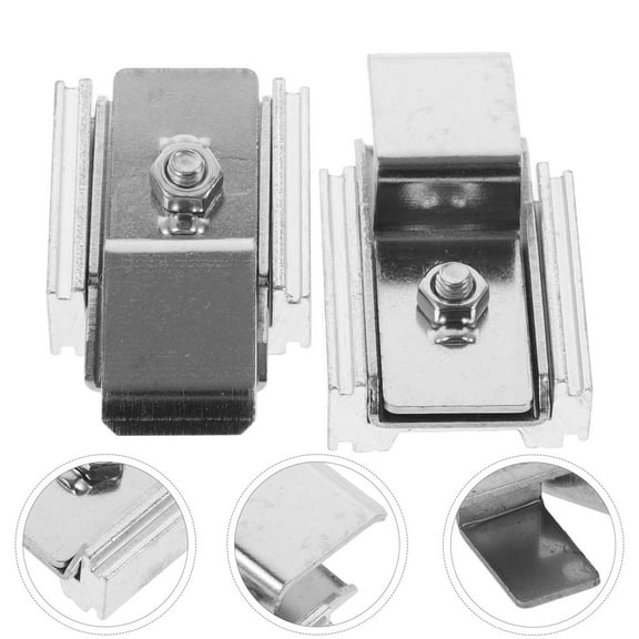 HEMOTON  2 Pcs Side Replacement Buckle for Screen Window Fixing Clip Silver