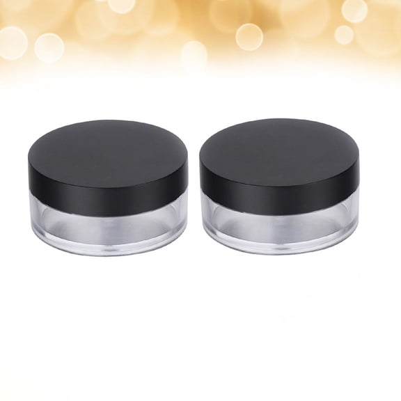 HEMOTON 2-Pack Soft Daily Use Powder Cases Travel Containers for Cosmetics, Portable Makeup Storage