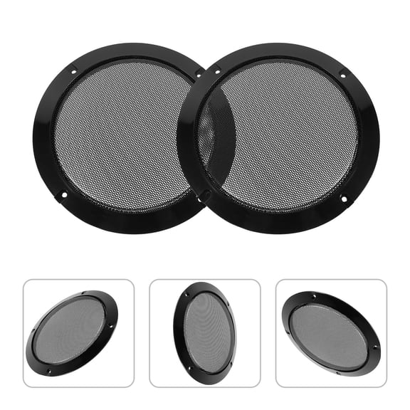 YOSADIER Steel Speaker Protector Cover Practical Design Easy Install Black 2Pcs