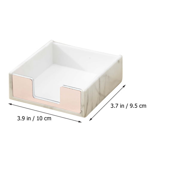 HEMOTON Acrylic Memo Pad Organizer for Home White Desktop Storage Box Prevents Scratching 2pcs