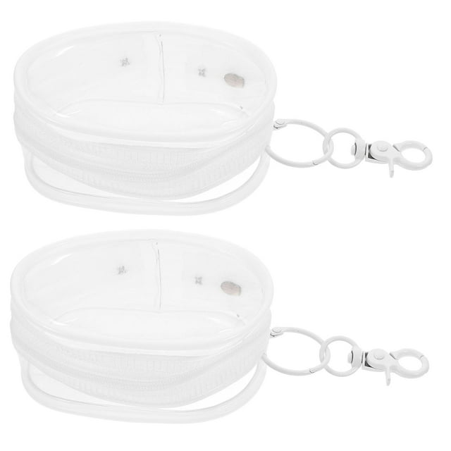 HEMOTON  2 Pcs Transparent Baby Bag Small Hanging Dolls Changing Walk White