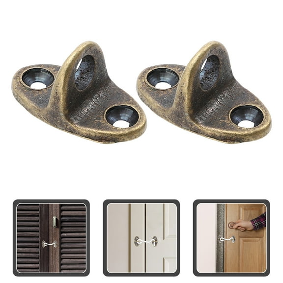 Phenofice Window Hook Pedestal Brass 11 Inch Home Decoration Windproof Hook Base 2Pcs