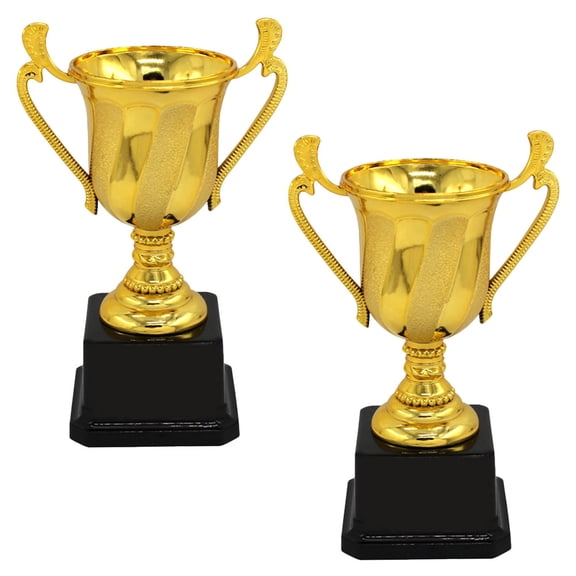 HEMOTON  2 Pcs Winner Mini Trophy Decorative Trophies Delicate Parent-child