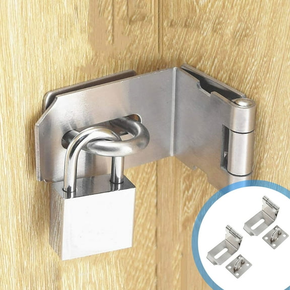 Hytrove 2-Pack 4-Inch Padlock Latch Door Lock Heavy Duty Security Hardware