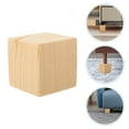 thumbnail image 1 of DEEPCRAFF Brown Wood Couch Leg Risers Furniture Height Increase 2Pcs 2.4In, 1 of 8