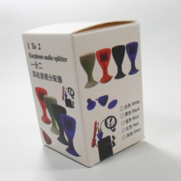 HEMOTON 2 Port 3.5mm Headset Universal Splitter Portable Earphone Splitter With Suction Cup (Random Color)