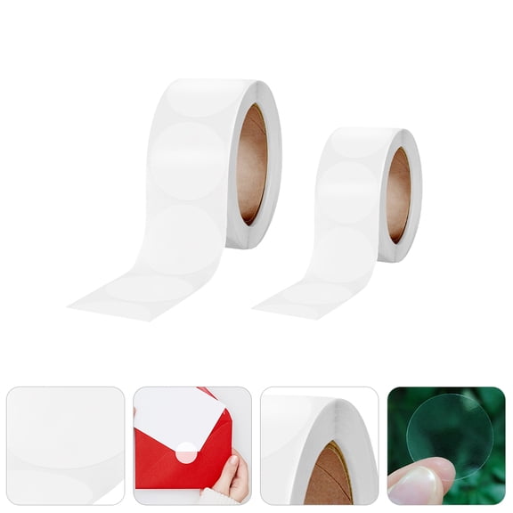 HEMOTON 2 Rolls Wrapping Invitation Corrugated Seal Stickers 2.5x2.5cm