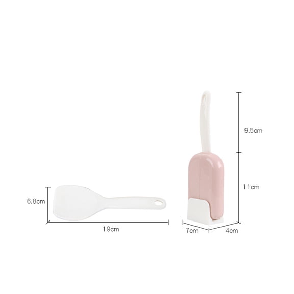 HEMOTON 2 Sets Cooking Holder Non-stick Rice Scoop Automatic Opening and Closing Spoon