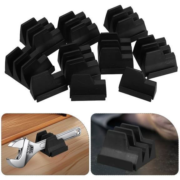 HEMOTON 2 Sets Tool Drawer Storage And Organization Wrench Rack Tool Organizer Wall Mount Wrench Holder For Garage Or Workshop Black