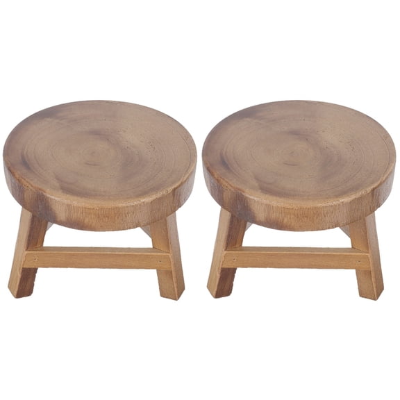 HEMOTON 2-Pack Wooden Flowerpot Stands Plant Holders for Balcony Garden Patio Indoor Outdoor Decor