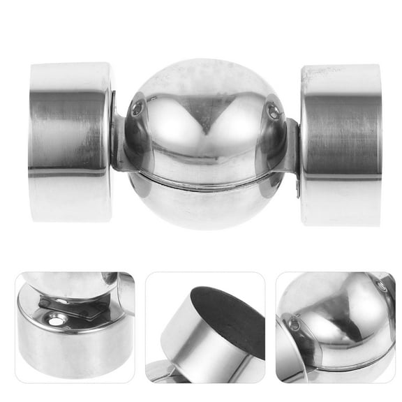 HEMOTON 2 pcs Stainless Steel Handrail End Covers Staircase Handrail End Caps Stair Handrail Plugs